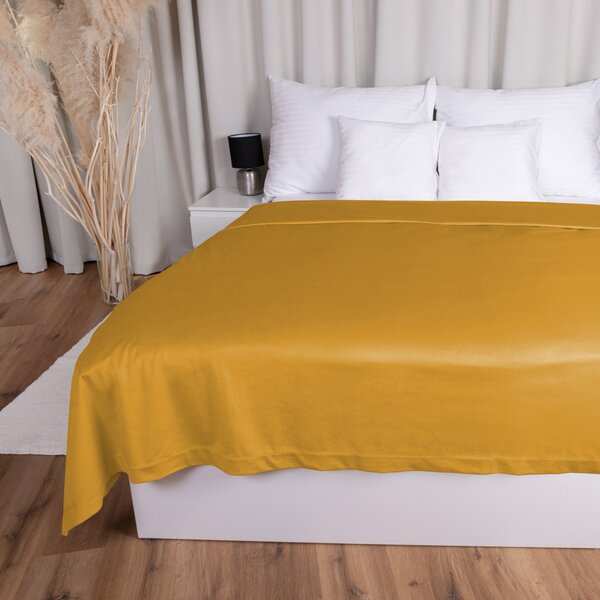 Biante Sametový přehoz na postel Velvet Premium SVP-037 Zlatavě oranžový 140x200 cm