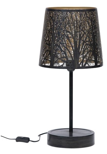 Černá stolní lampa WOOOD Keto, ø 28 cm