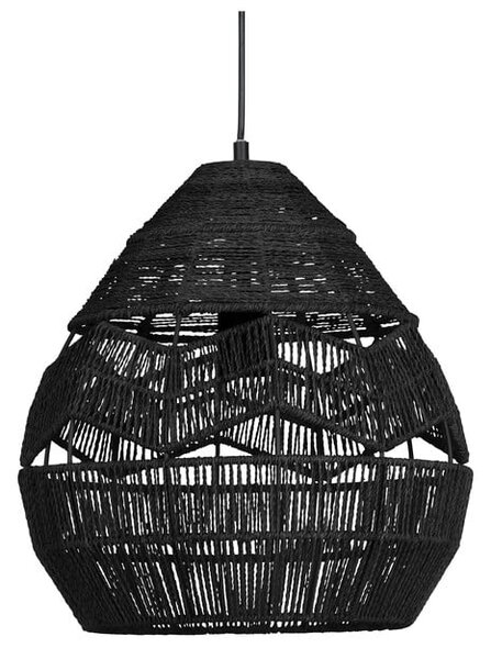 Černá závěsná lampa WOOOD Adelaide, ø 35 cm