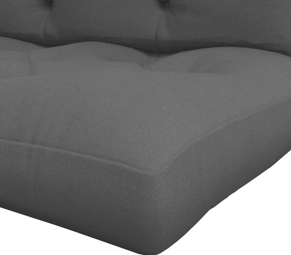 Outsunny 2místný Paletový Polštář 120cm x 80cm x 12cm s UV Ochrannou pro Zahradní Lavici, Tmavě Šedý | Aosom