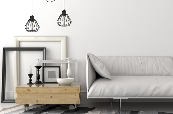 Light for home - Závěsné svítidlo na nastavitelných kabelech SPIDER NUVOLA 2502-2, 2x60W, E27, Černá