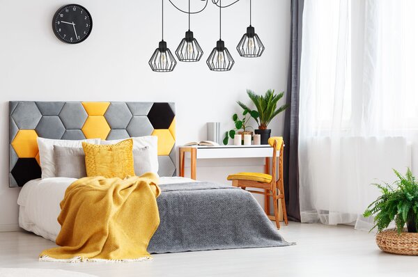 Light for home - Závěsné svítidlo na nastavitelných kabelech SPIDER NUVOLA 2502-4, 4x60W, E27, Černá