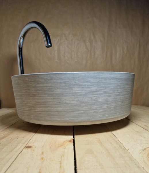 Light for home - Skleněné designové umyvadlo "Modern Elegance" U 007, Šedá