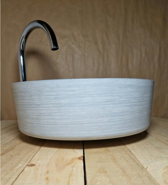 Light for home - Skleněné designové umyvadlo "Modern Elegance" U 007, Šedá