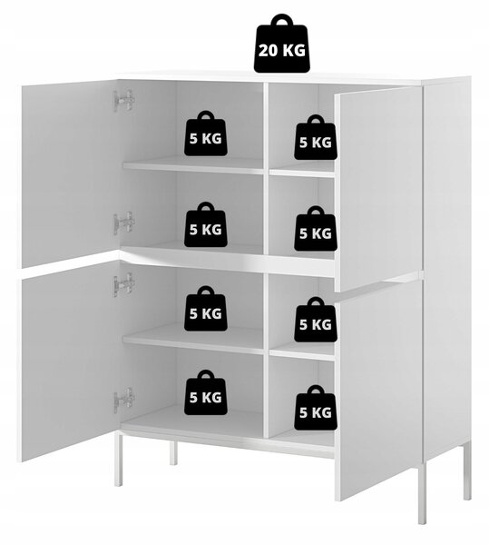 Skříňka Bennasi B1 (béžová + černá). Akce -12%
