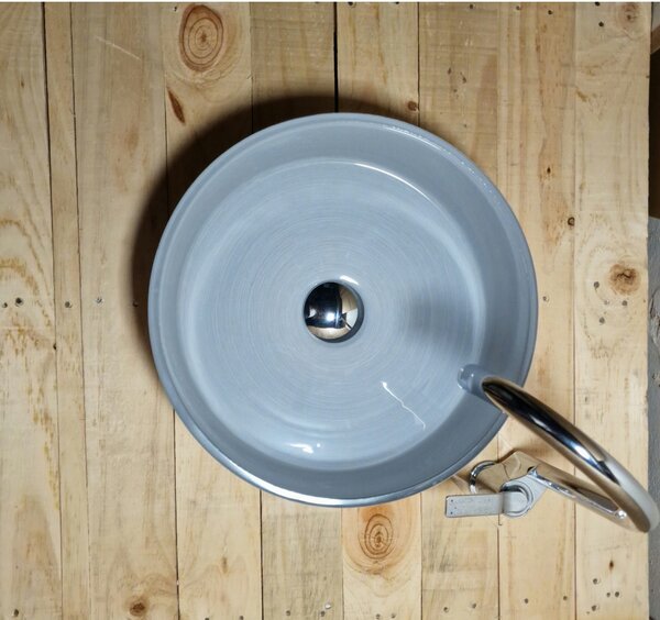 Light for home - Skleněné designové umyvadlo "Modern Elegance" U 007, Šedá