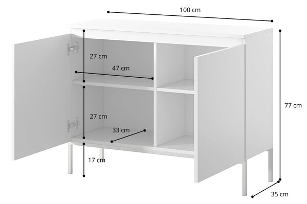Skříňka Bennasi B2 (černá). Akce -15%