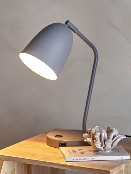 Stolní LED lampa Lemar Grey Metal