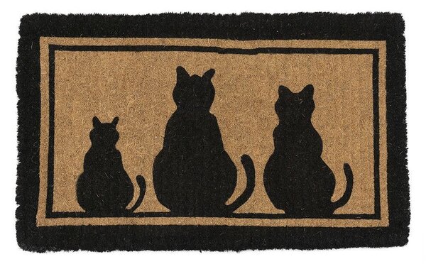Rohožka z kokosových vláken s kočkami Cats - 75*45*4cm - Mars & More