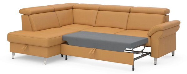 ROHOVÁ SEDAČKA, textil, kůže, curry žlutá Sit & More - Sedací soupravy, Online Only