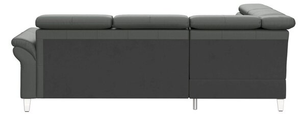 ROHOVÁ SEDAČKA, textil, kůže, antracitová Sit & More - Sedací soupravy, Online Only
