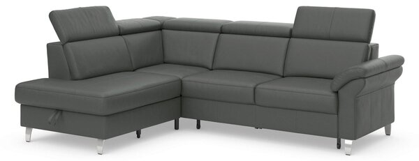 ROHOVÁ SEDAČKA, textil, kůže, antracitová Sit & More - Sedací soupravy, Online Only