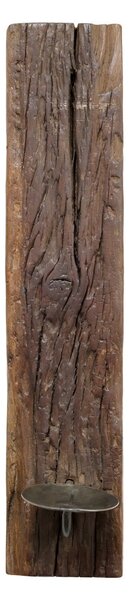 Dřevěný nástěnný svícen Grimaud Unit křivý - 12*10*43 cm - Chic Antique