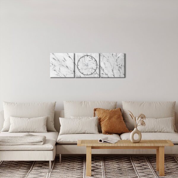 Obraz - Pampas grass N⁰2 (s hodinami) (90x30 cm)