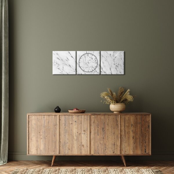 Obraz - Pampas grass N⁰2 (s hodinami) (90x30 cm)