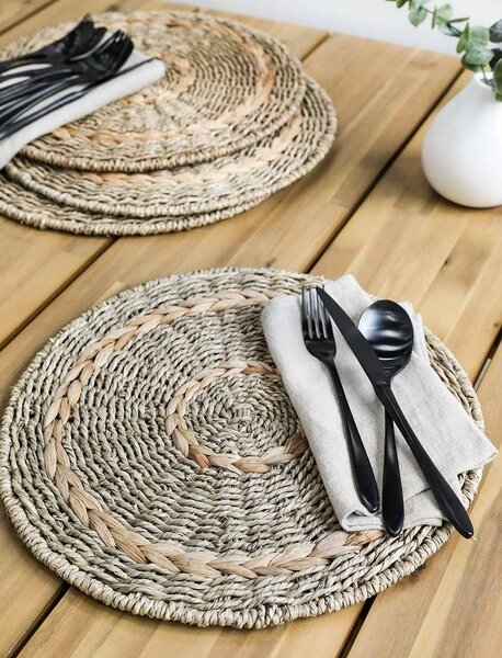 Kulaté prostírání Bayford Seagrass – set 4 ks