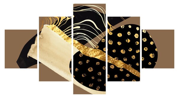 Obraz - Abstrakce golden brown N⁰1 (125x70 cm)
