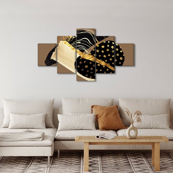 Obraz - Abstrakce golden brown N⁰1 (125x70 cm)
