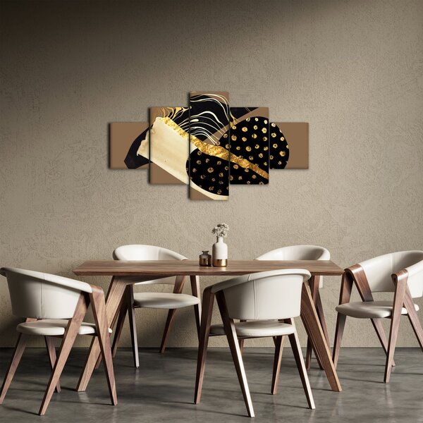 Obraz - Abstrakce golden brown N⁰1 (125x70 cm)