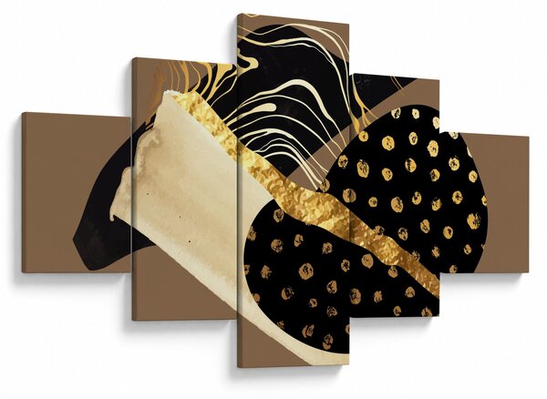 Obraz - Abstrakce golden brown N⁰1 (125x70 cm)