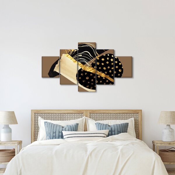 Obraz - Abstrakce golden brown N⁰1 (125x70 cm)