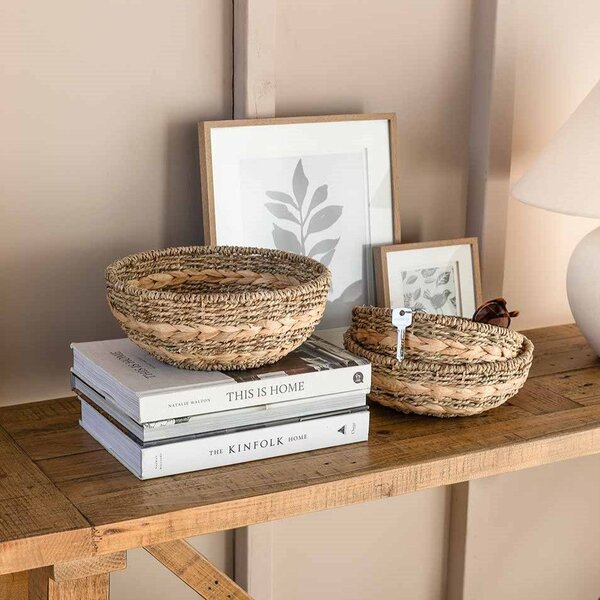 Úložný košík Bayford Seagrass/ Water Hyacinth – set 3 ks