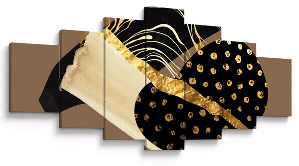 Obraz - Abstrakce golden brown N⁰1 (210x100 cm)