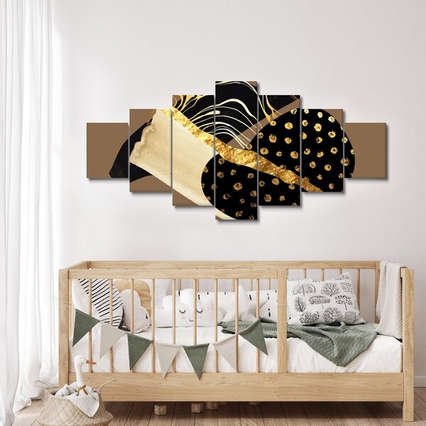 Obraz - Abstrakce golden brown N⁰1 (210x100 cm)