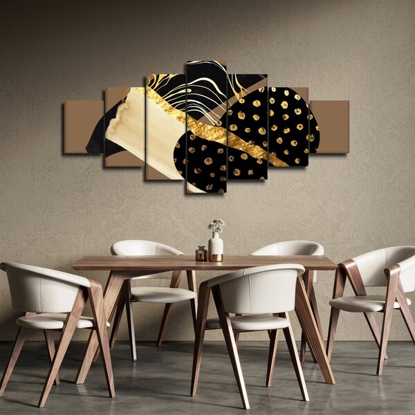 Obraz - Abstrakce golden brown N⁰1 (210x100 cm)