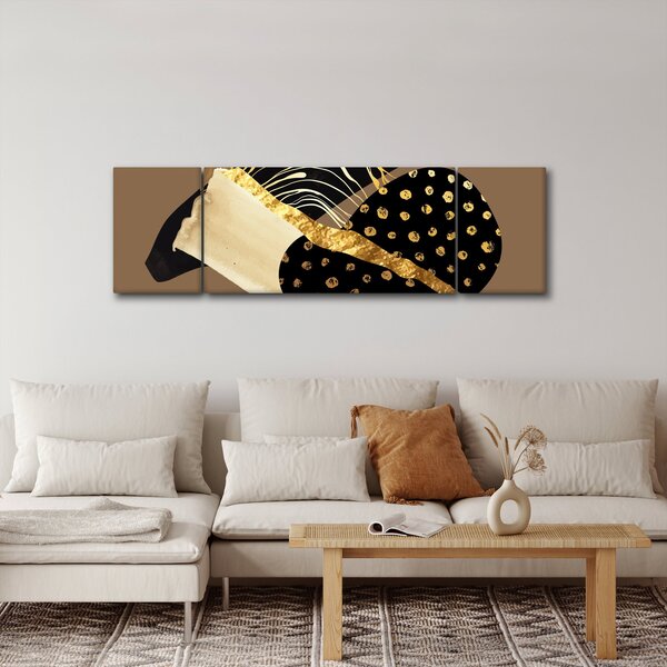 Obraz - Abstrakce golden brown N⁰1 (170x50 cm)