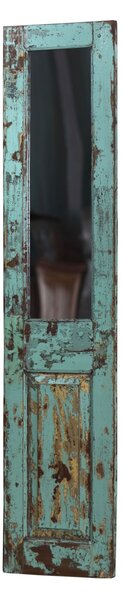 Zrcadlo v rámu z teakového dřeva, vyrobené ze starých dveří, 45x4x203cm