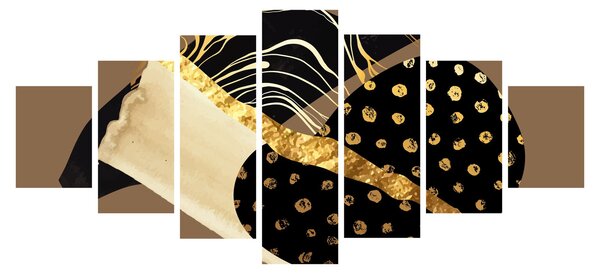 Obraz - Abstrakce golden brown N⁰1 (210x100 cm)