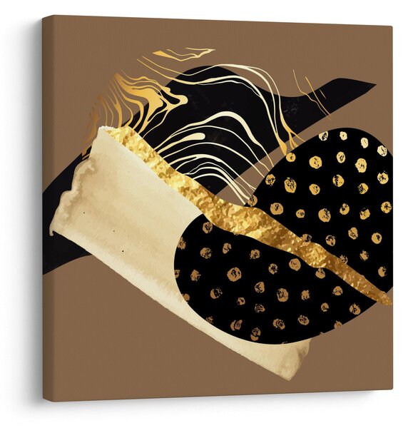 Obraz - Abstrakce golden brown N⁰1 (30x30 cm)