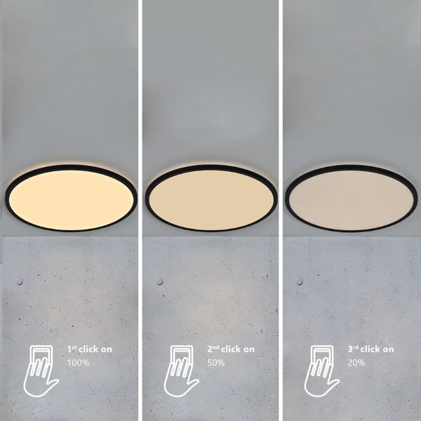 Nordlux Černé kovové stropní LED světlo Oja 60 cm