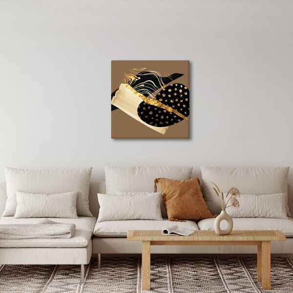 Obraz - Abstrakce golden brown N⁰1 (30x30 cm)