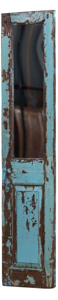 Zrcadlo v rámu z teakového dřeva, vyrobené ze starých dveří, 44x4x203cm (6E)