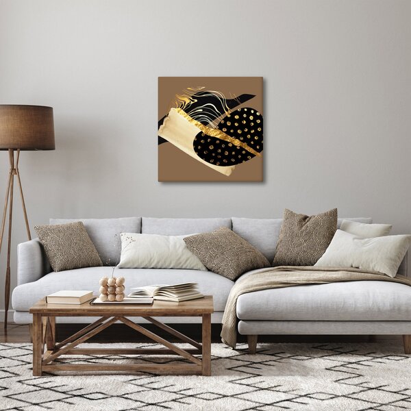 Obraz - Abstrakce golden brown N⁰1 (30x30 cm)