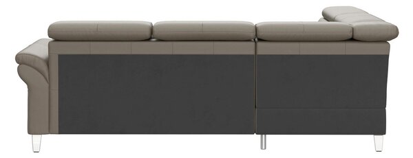 ROHOVÁ SEDAČKA, textil, kůže, šedá Sit & More - Sedací soupravy, Online Only