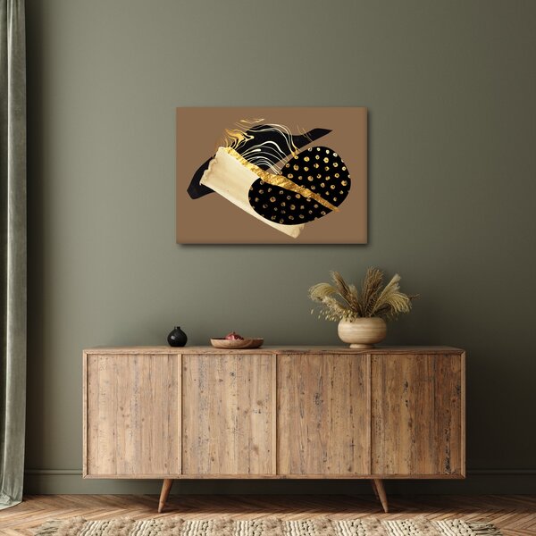 Obraz - Abstrakce golden brown N⁰1 (70x50 cm)