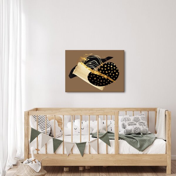 Obraz - Abstrakce golden brown N⁰1 (70x50 cm)