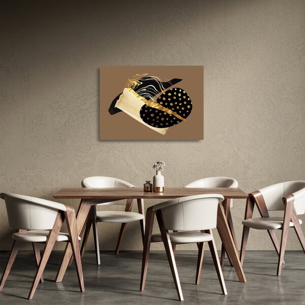 Skleněný obraz - Abstrakce golden brown N⁰1 (70x50 cm)