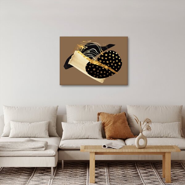 Obraz - Abstrakce golden brown N⁰1 (70x50 cm)