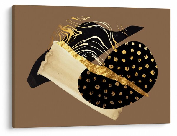 Obraz - Abstrakce golden brown N⁰1 (70x50 cm)