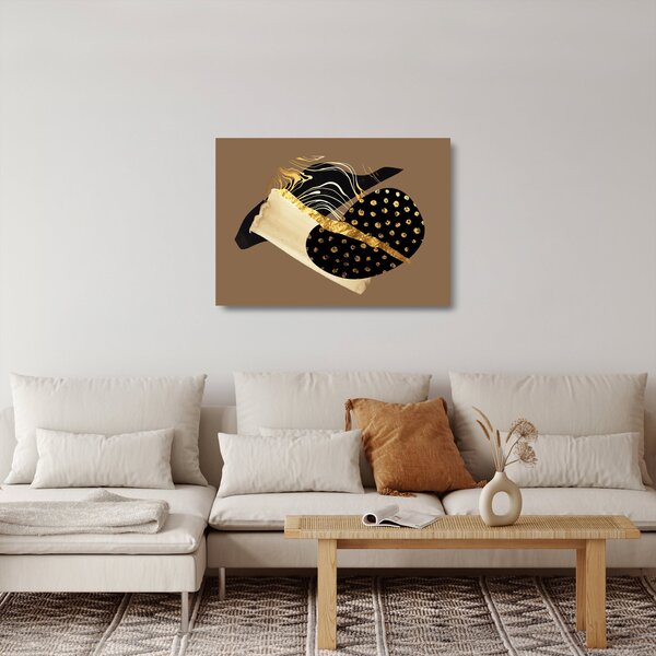 Skleněný obraz - Abstrakce golden brown N⁰1 (70x50 cm)