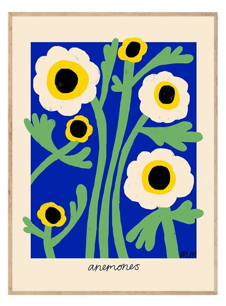 THE POSTER CLUB Plakát Yellow Anemones, Madelen Möllard, 30 x 40