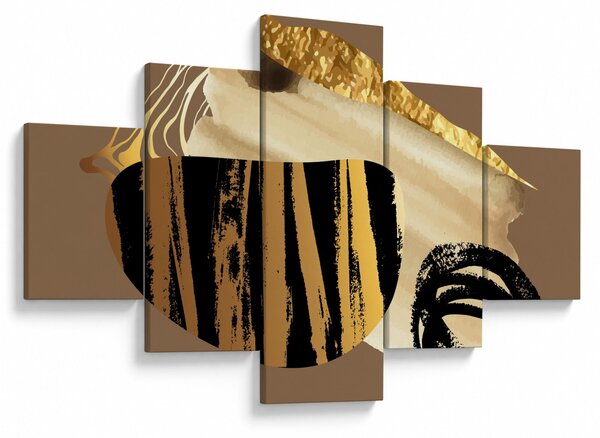 Obraz - Abstrakce golden brown N⁰2 (125x70 cm)