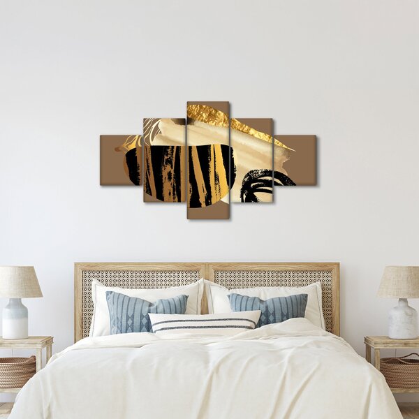 Obraz - Abstrakce golden brown N⁰2 (125x70 cm)