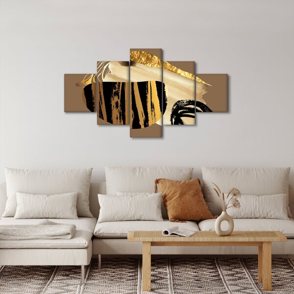 Obraz - Abstrakce golden brown N⁰2 (125x70 cm)