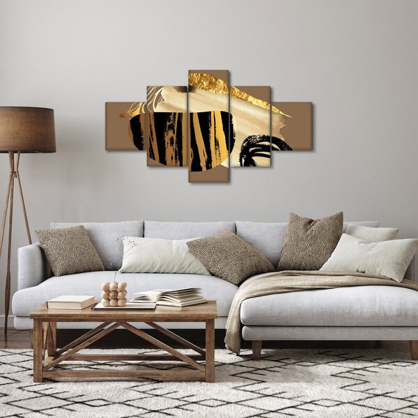 Obraz - Abstrakce golden brown N⁰2 (125x70 cm)