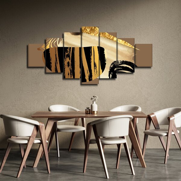 Obraz - Abstrakce golden brown N⁰2 (210x100 cm)